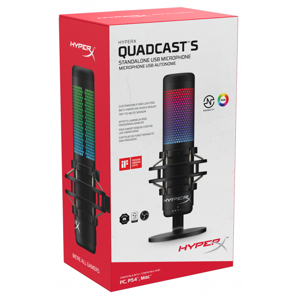 Микрофон HyperX QuadCast S Black (4P5P7AA) изображение 6