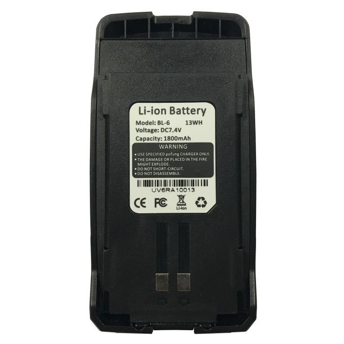 Аккумуляторная батарея Baofeng для UV-6R Std 1800mAh (BL-6)