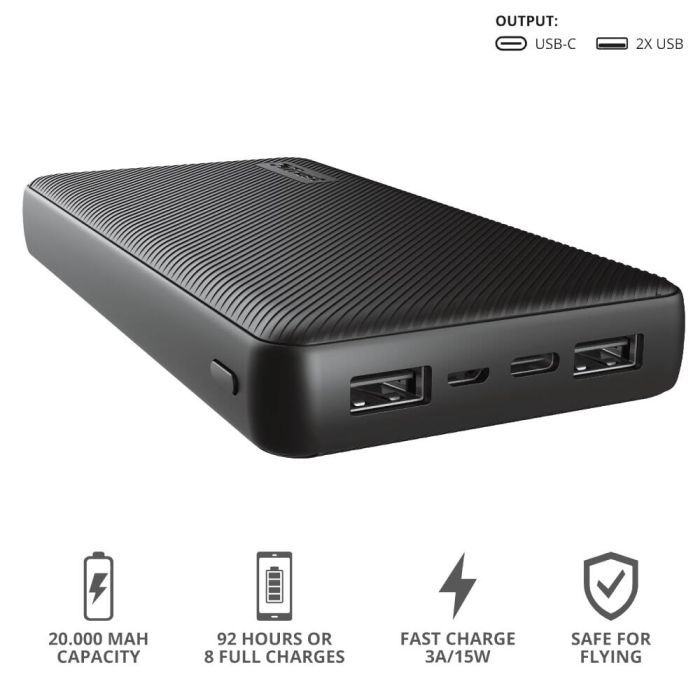 Батарея універсальна Trust Primo 20000 mAh Black (23593) зображення 5