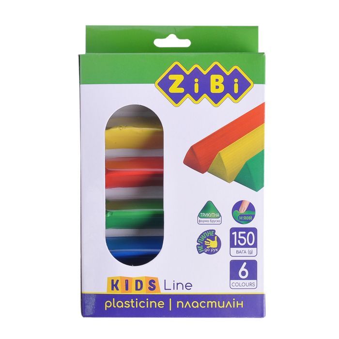 Пластилин ZiBi KIDS Line 6 цветов, 150 г (ZB.6225)
