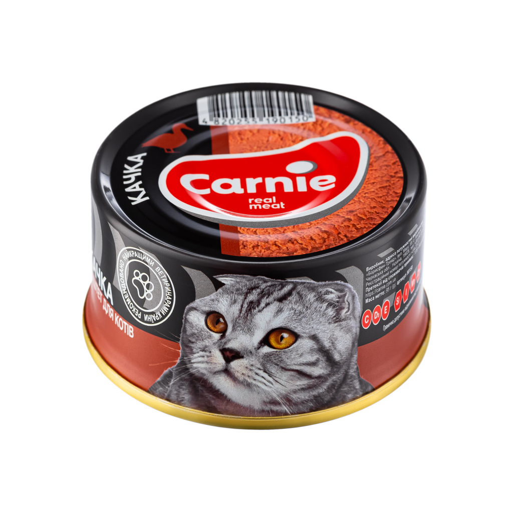 Паштет для кошек Carnie мясной с уткой 90 г (4820255190471)