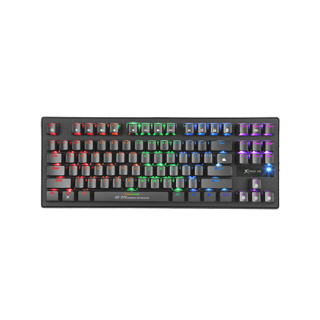 Клавіатура Xtrike ME GK-979 5 colors-LED Mechanical Red Switch USB Black (GK-979)