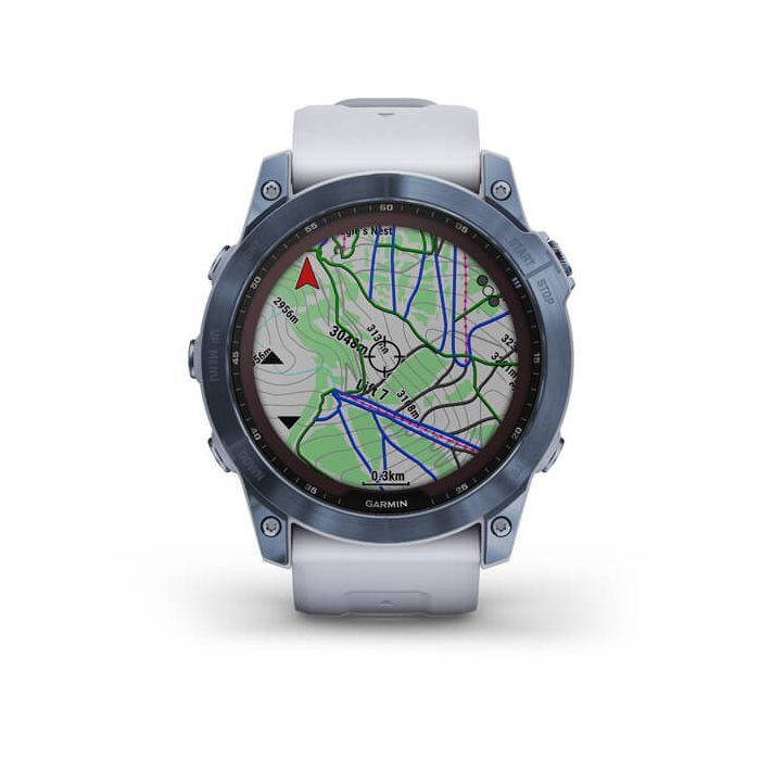 Смарт-годинник Garmin fenix 7X Sapph Sol Mineral Blue, GPS (010-02541-15) зображення 4