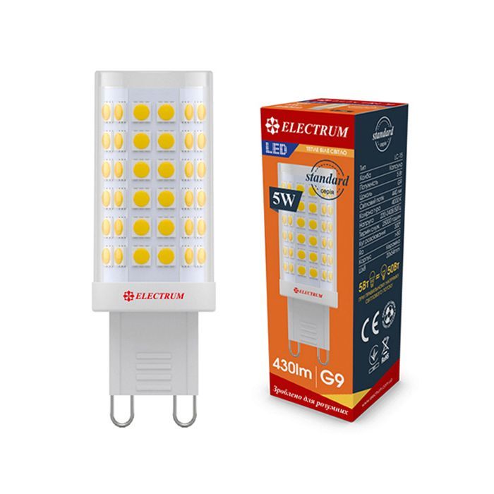 Лампочка Electrum 5W Cer LC-15 G9 3000K (A-LC-1897) изображение 2