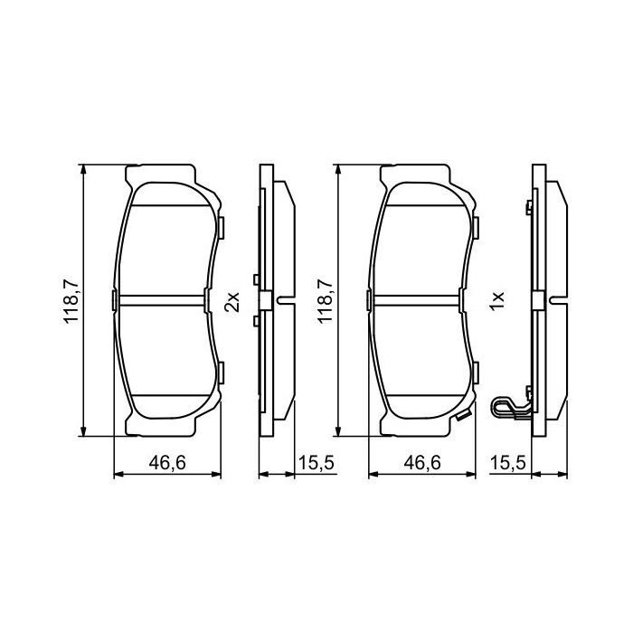 Гальмівні колодки Bosch 0 986 494 230