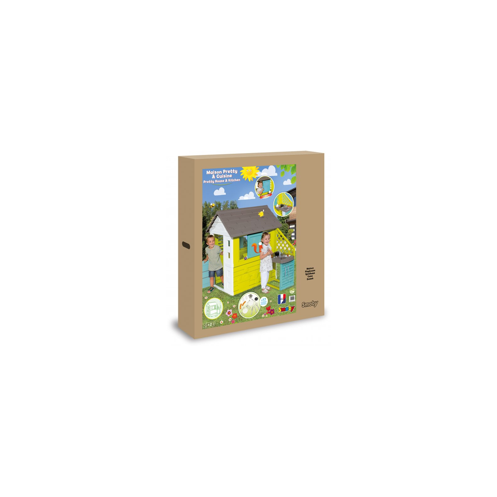 Игровой домик Smoby Радужный с летней кухней 17 аксессуаров. (810722) изображение 3