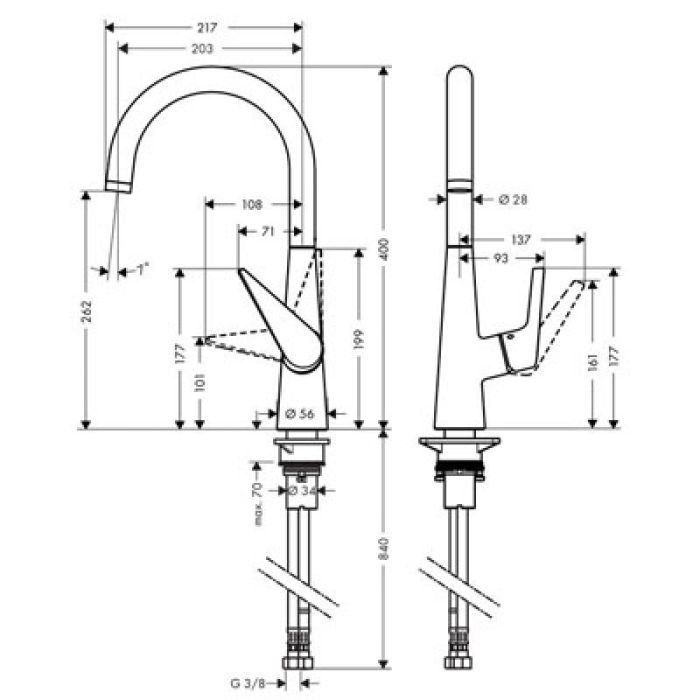 Смеситель Hansgrohe 72810000 изображение 4