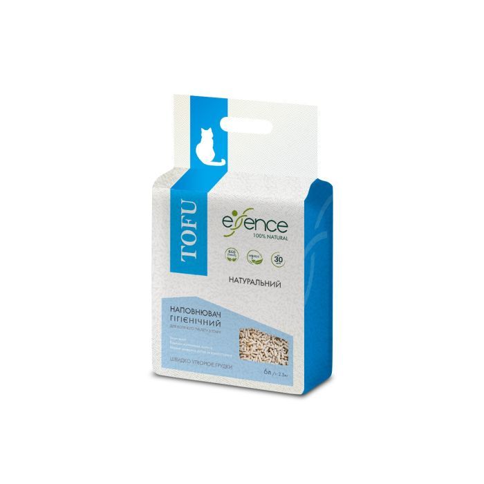 Наповнювач для туалету Essence Tofu натуральний 2 мм 6 л (4820261920031) зображення 2