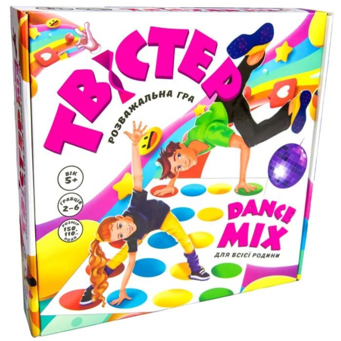 Настольная игра Strateg Твистер dance mix (укр) (4823113807085)