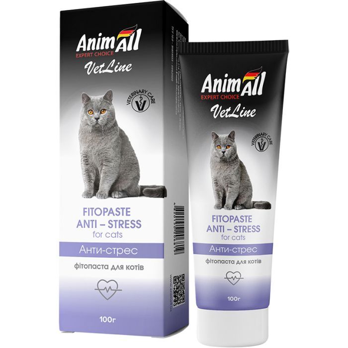 Паста для животных AnimAll VetLine стоп стресс для кошек 100 г (4820150206819)