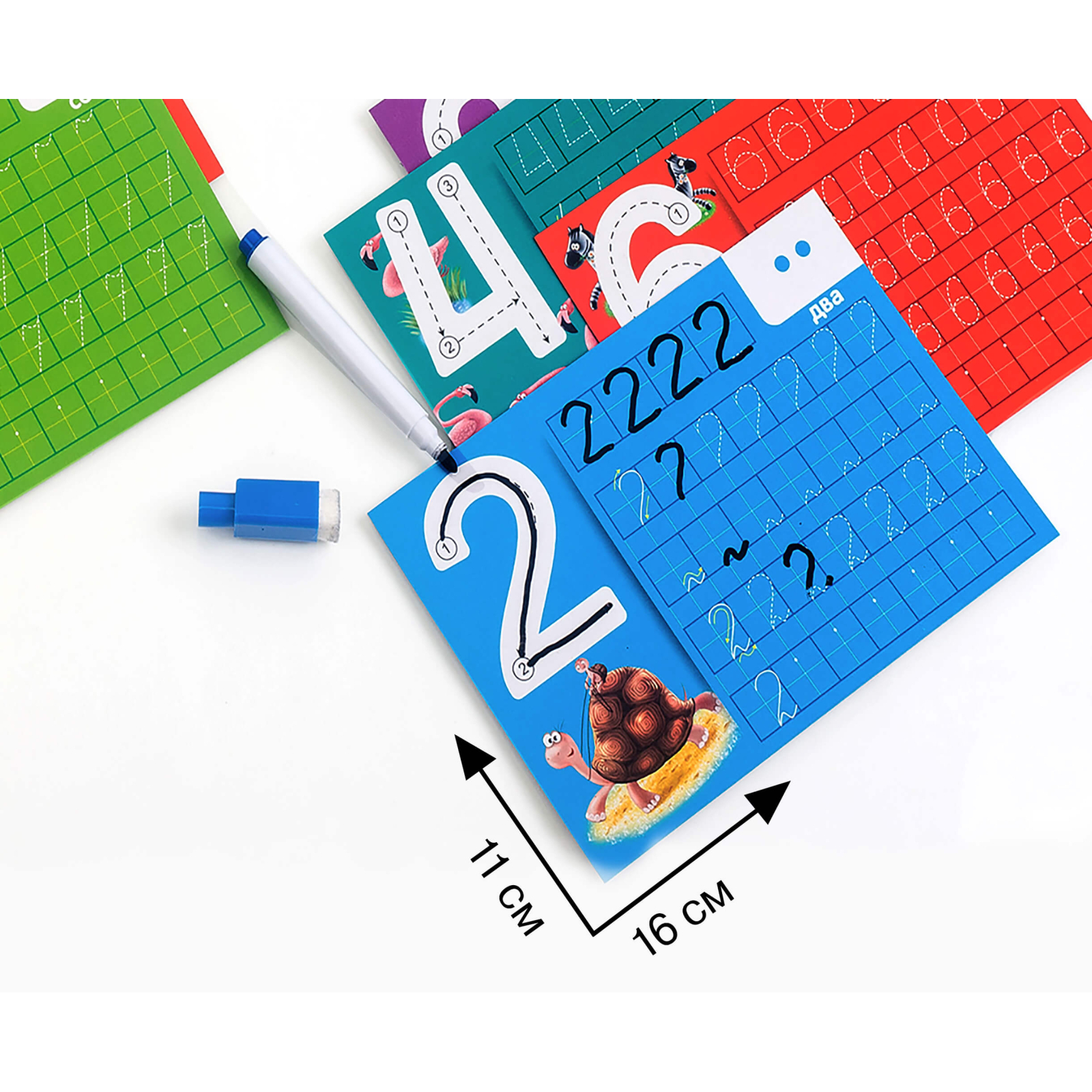 Навчальний набір Vladi Toys Игра с маркером "Пиши и вытирай. Цифры и примеры" VT5010-04 ( (VT5010-04) зображення 3