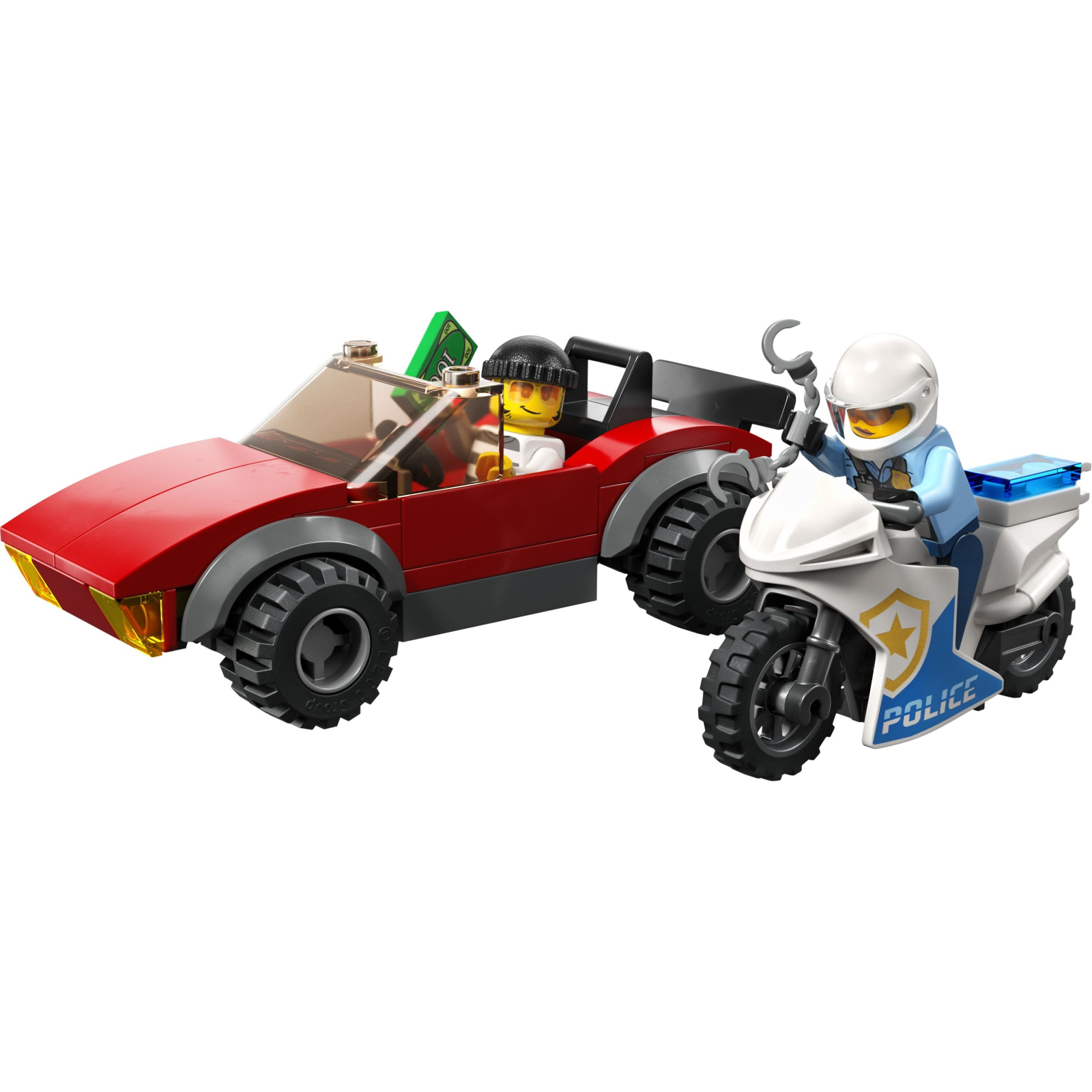 Конструктор LEGO City Преследование автомобиля на полицейском мотоцикле (60392) изображение 2