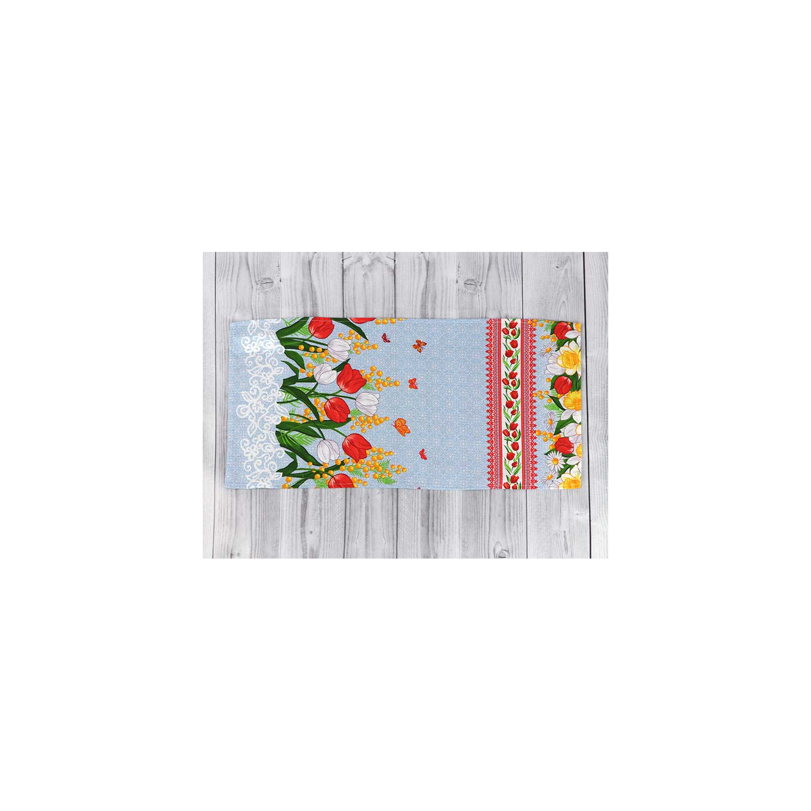 Полотенце Руно вафельное набивной Весенние цветы-1, 35х70 см (217.15_Весняні квіти_1) изображение 2