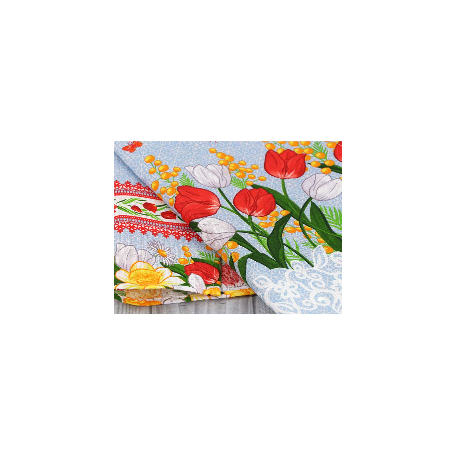 Полотенце Руно вафельное набивной Весенние цветы-1, 35х70 см (217.15_Весняні квіти_1) изображение 3
