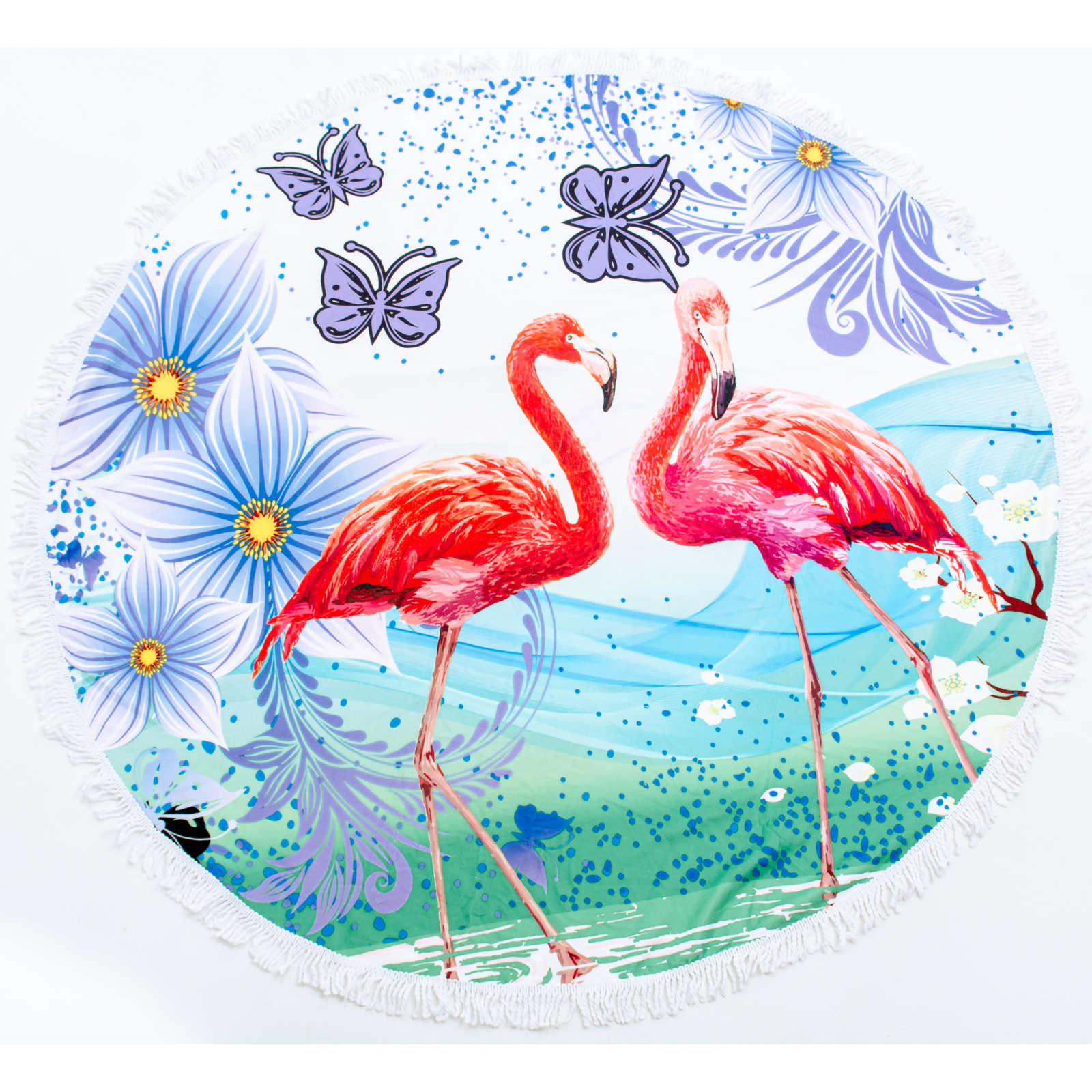 Полотенце MirSon пляжное №5053 Summer Time Bright flamingo 150x150 см (2200003180664)