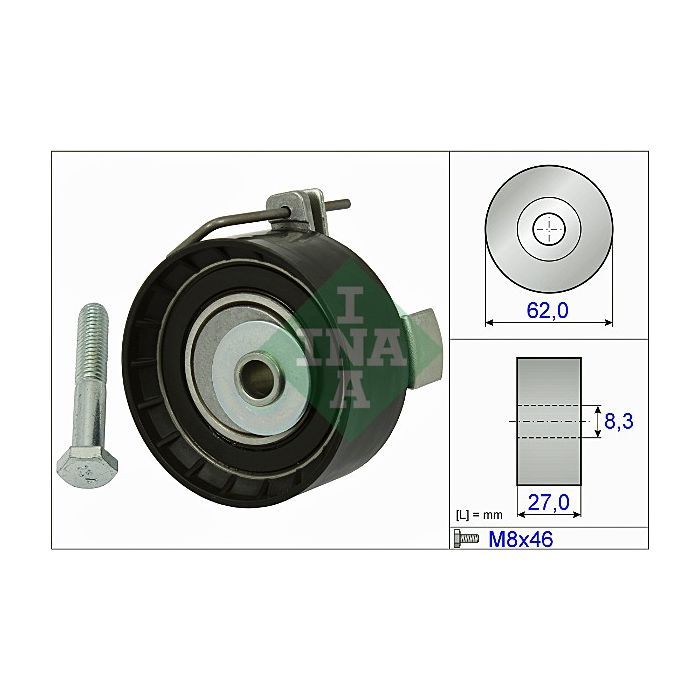Ролик натягувача ременя INA 531 0813 10