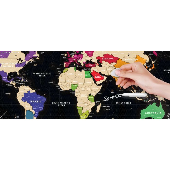 Скретч карта 1DEA.me Travel Map Black World (13007) изображение 6