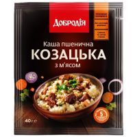 Їжа швидкого приготування Добродія Каша пшенична Козацька з м'ясом 40 г (4820182202223)