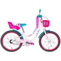 Велосипед Formula 20" Flower Premium рама-10" 2022 White/Pink (OPS-FRK-20-176)