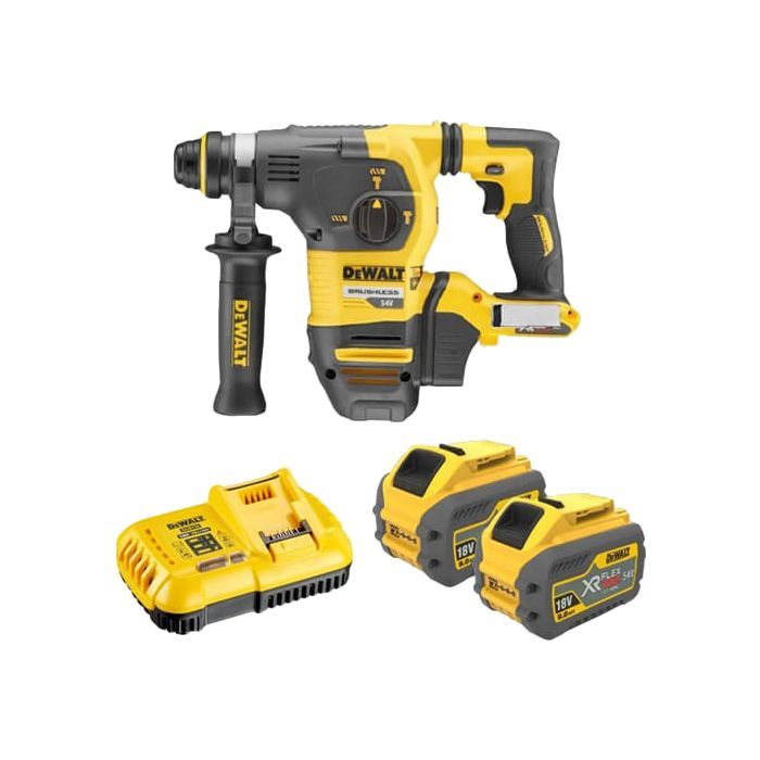 Перфоратор DeWALT бесщёточный, SDS-Plus, 54 В, 3.5 Дж, 3 реж. кейс (DCH333X2)
