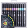 Фломастери Maxi пензлики REAL BRUSH, 12 кольорів металік, лінія 0,5-6 мм (MX15236)