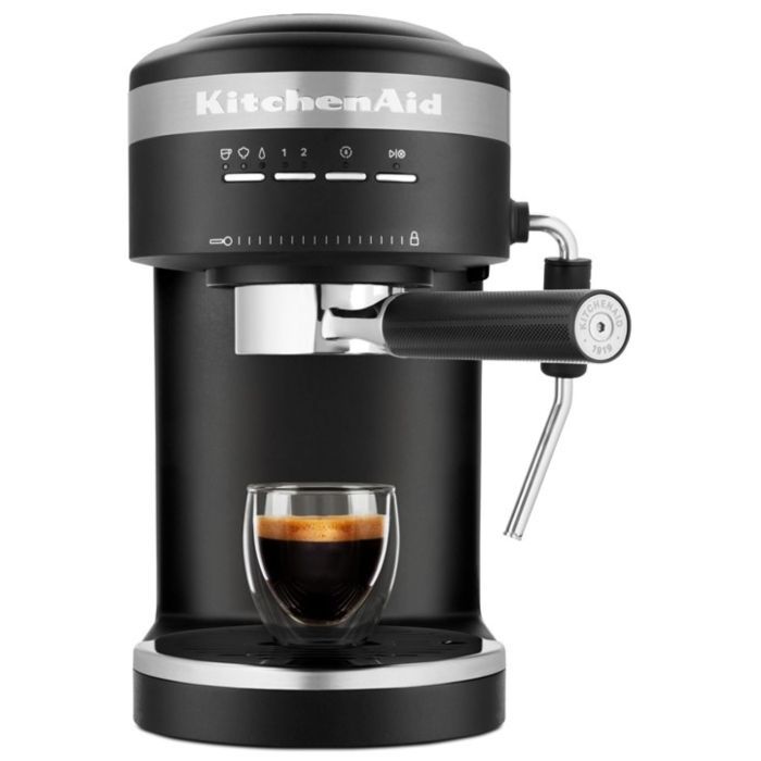 Ріжкова кавоварка еспресо KitchenAid 5KES6503EBK зображення 3