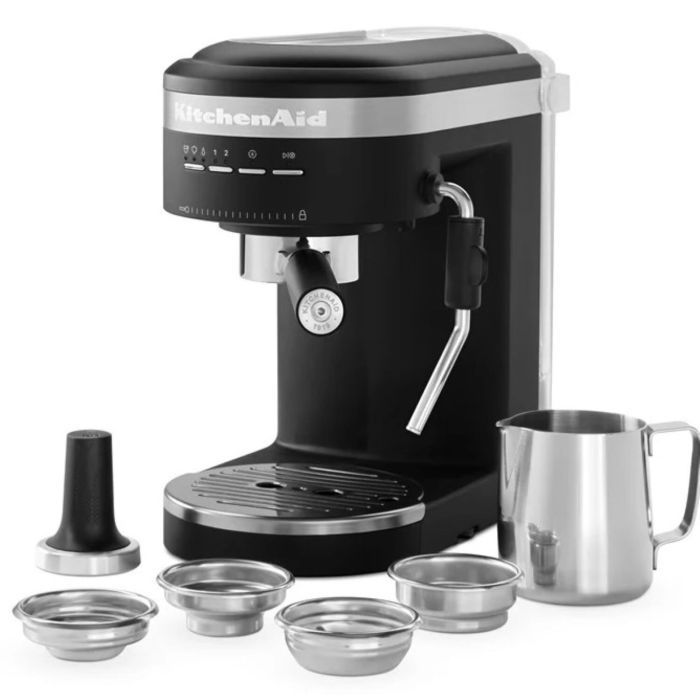 Ріжкова кавоварка еспресо KitchenAid 5KES6503EBK зображення 4