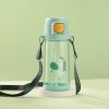 Пляшка для води Casno 690 мл KXN-1219 Зелена Зебра з соломинкою (KXN-1219_Green) зображення 2