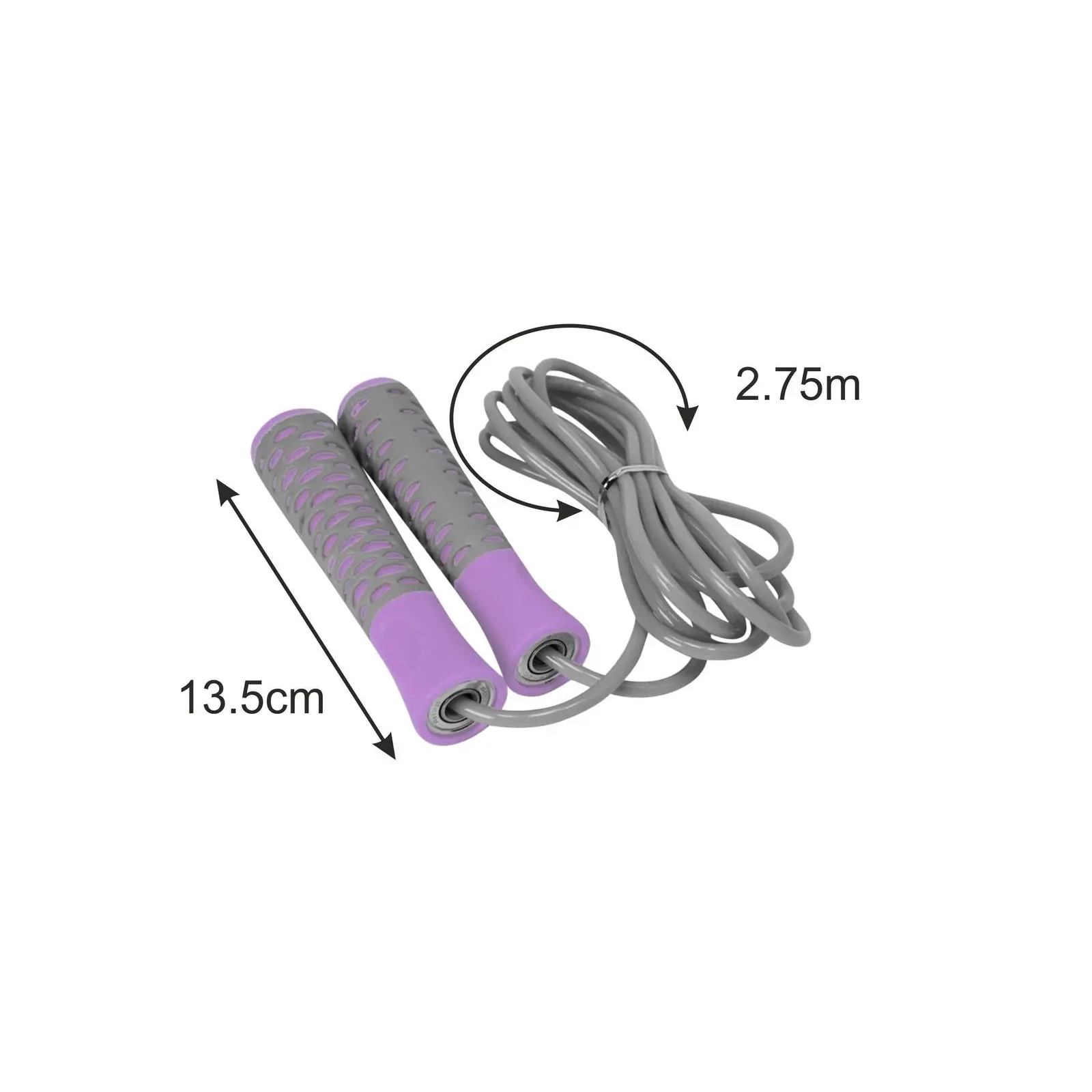 Скакалка PowerPlay 4206 Cіро-фіолетова (PP_4206_Grey/Violet) изображение 5