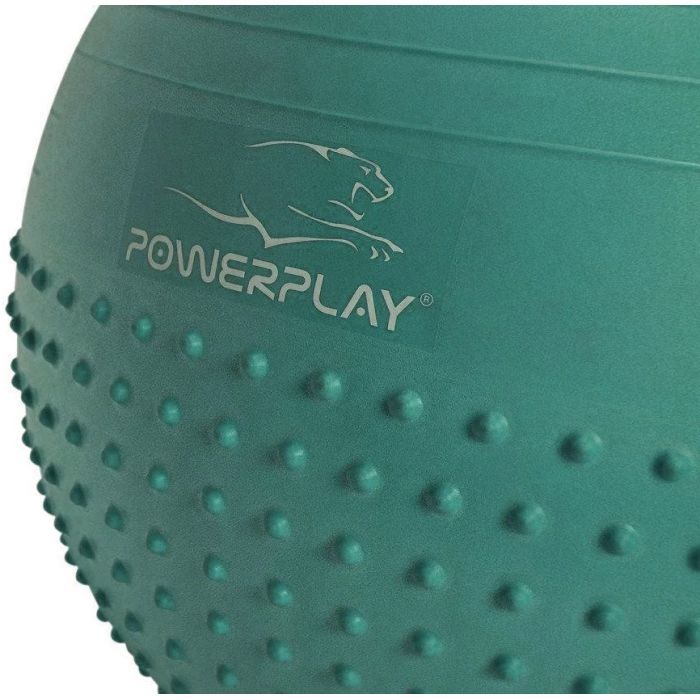 М'яч для фітнесу PowerPlay 4003 65см Зелений + помпа (PP_4003_65_Green) зображення 2