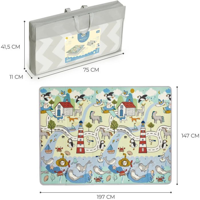 Детский коврик Kinderkraft двусторонний Matty 2 (5902533923212) изображение 2