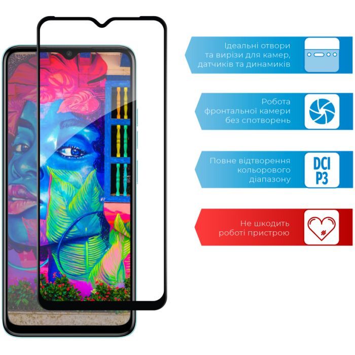 Скло захисне ACCLAB Full Glue Tecno Spark Go 2023 (1283126564819) зображення 5