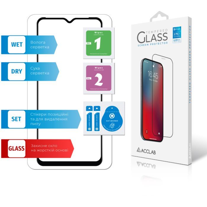 Скло захисне ACCLAB Full Glue Tecno Spark Go 2023 (1283126564819) зображення 7