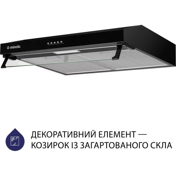 Вытяжка кухонная Minola HPL 614 BL изображение 3