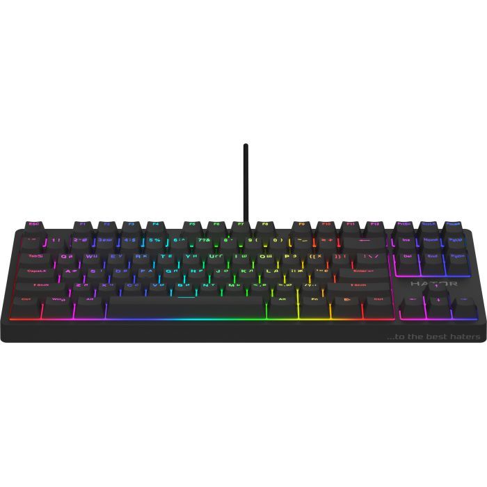 Клавиатура Hator Rockfall 2 Optica TKL Black USB White (HTK-731) изображение 2