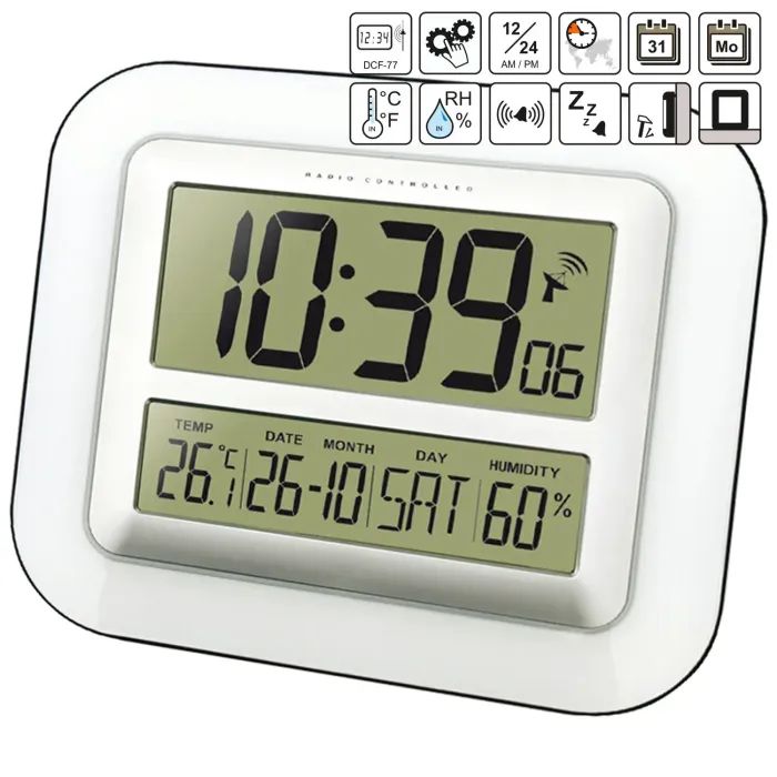 Настільний годинник Technoline Silver (WS8006) (DAS301789) зображення 4