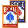 Карты игральные Bicycle League Back Standard Index (red, blue) (808)