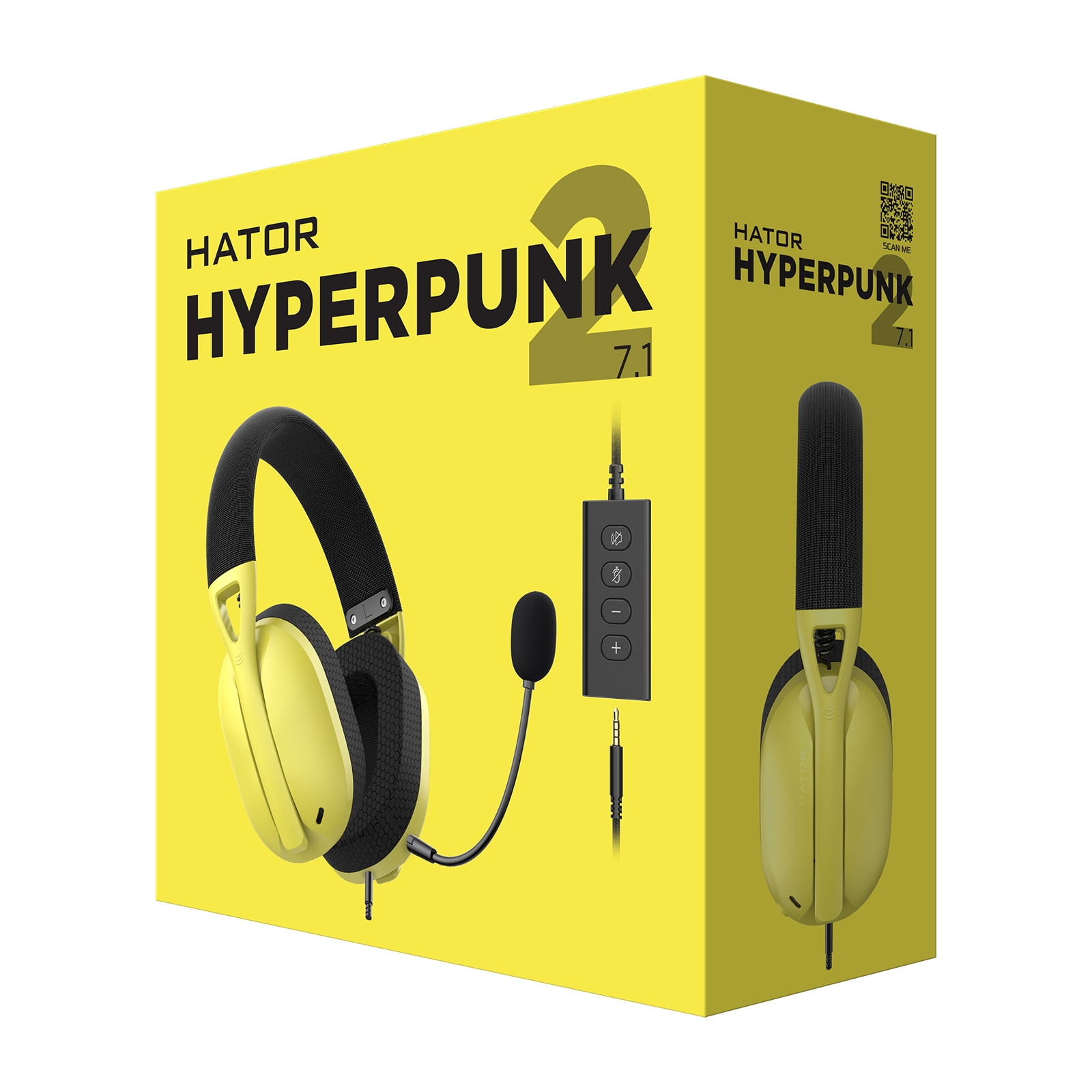 Наушники Hator Hyperpunk 2 USB 7.1 Black/Yellow (HTA-847) изображение 6