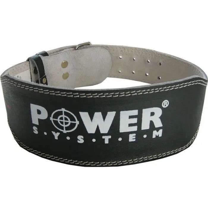 Атлетичний пояс Power System PS-3250 Power Basic шкіряний Black M (PS-3250_M_Black) зображення 3