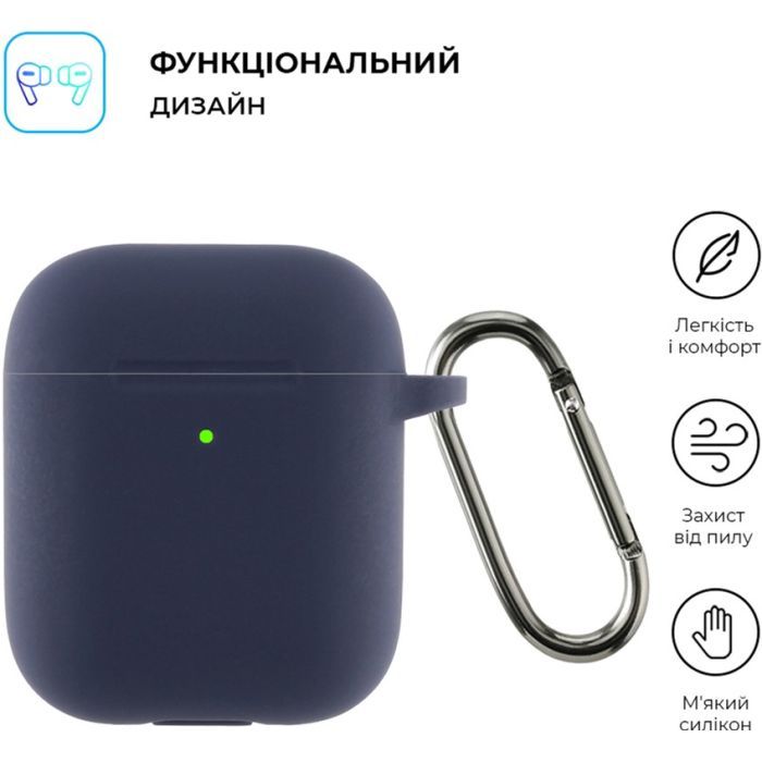 Чохол для навушників Armorstandart Ultrathin Silicone Case With Hook для Apple AirPods 2 Noctilucent (ARM59687) зображення 2
