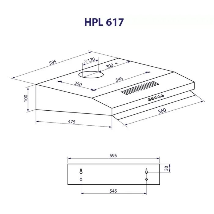 Вытяжка кухонная Minola HPL 617 WH изображение 11