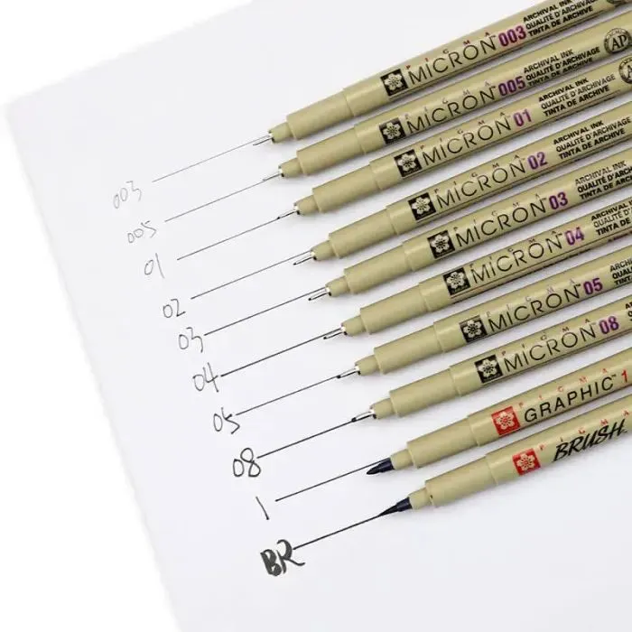 Лайнер Sakura PIGMA MICRON (0.03) 0,15мм, Чорний (084511307247) зображення 4
