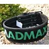 Атлетичний пояс MadMax MFB-301 Suede Single Prong шкіряний Black/Green L (MFB-301_L) зображення 2