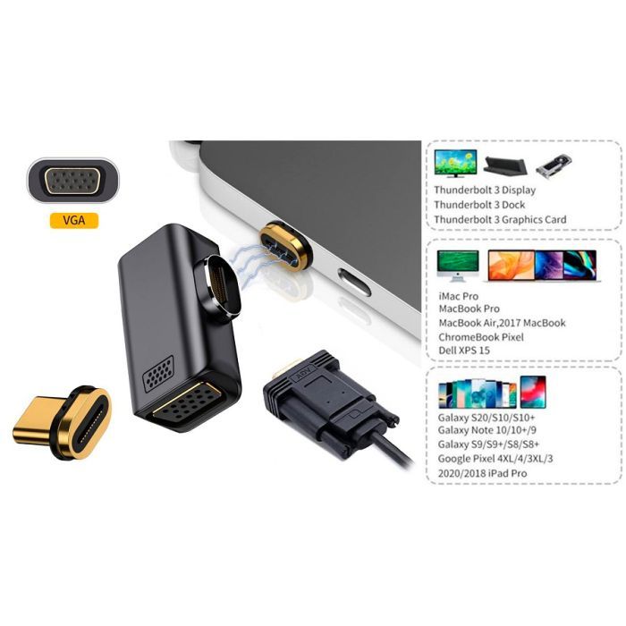 Переходник USB-C to VGA 1080P60Hz PowerPlant (CA914289) изображение 2
