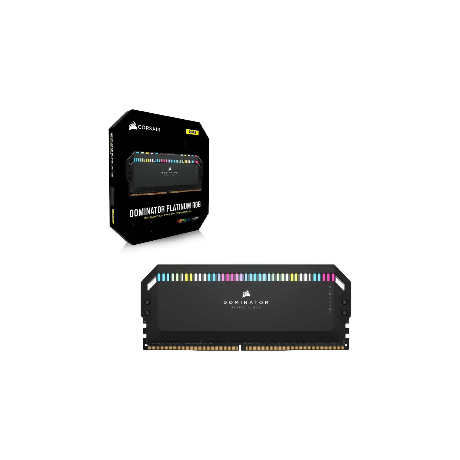Модуль памяти для компьютера DDR5 64GB (4x16GB) 6200 MHz Dominator Platinum RGB Black Corsair (CMT64GX5M4B6200C32) изображение 4