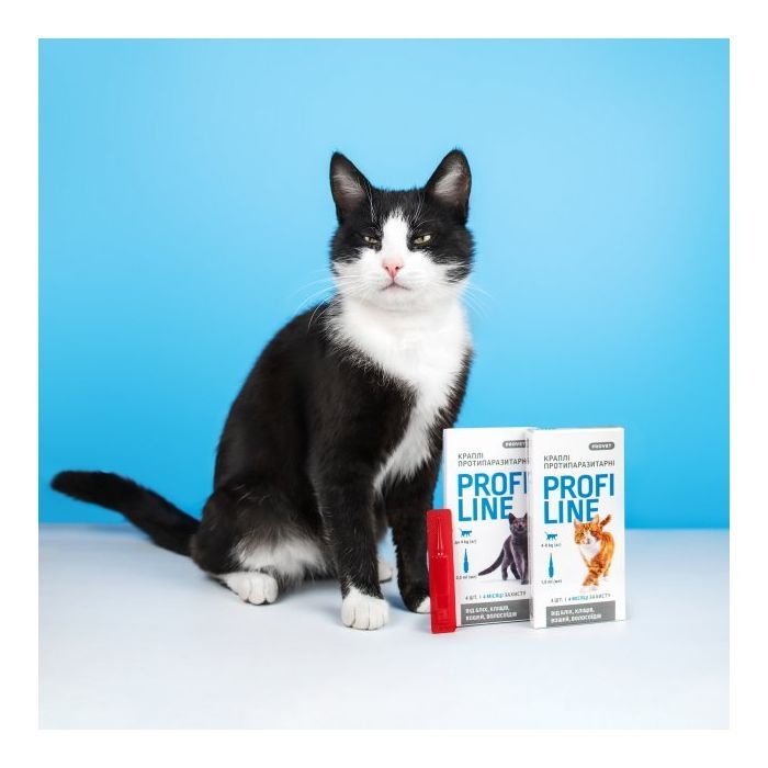 Капли для животных ProVET Profiline инсектоакарицид для кошек 4-8 кг 1/1 мл (4823082431120) изображение 3