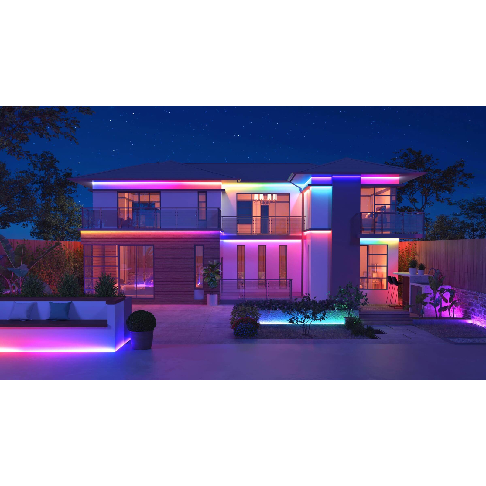 Светодиодная лента Govee Phantasy Outdoor LED RGBIC Strip Lights 10м Білий (H61723D1) изображение 14