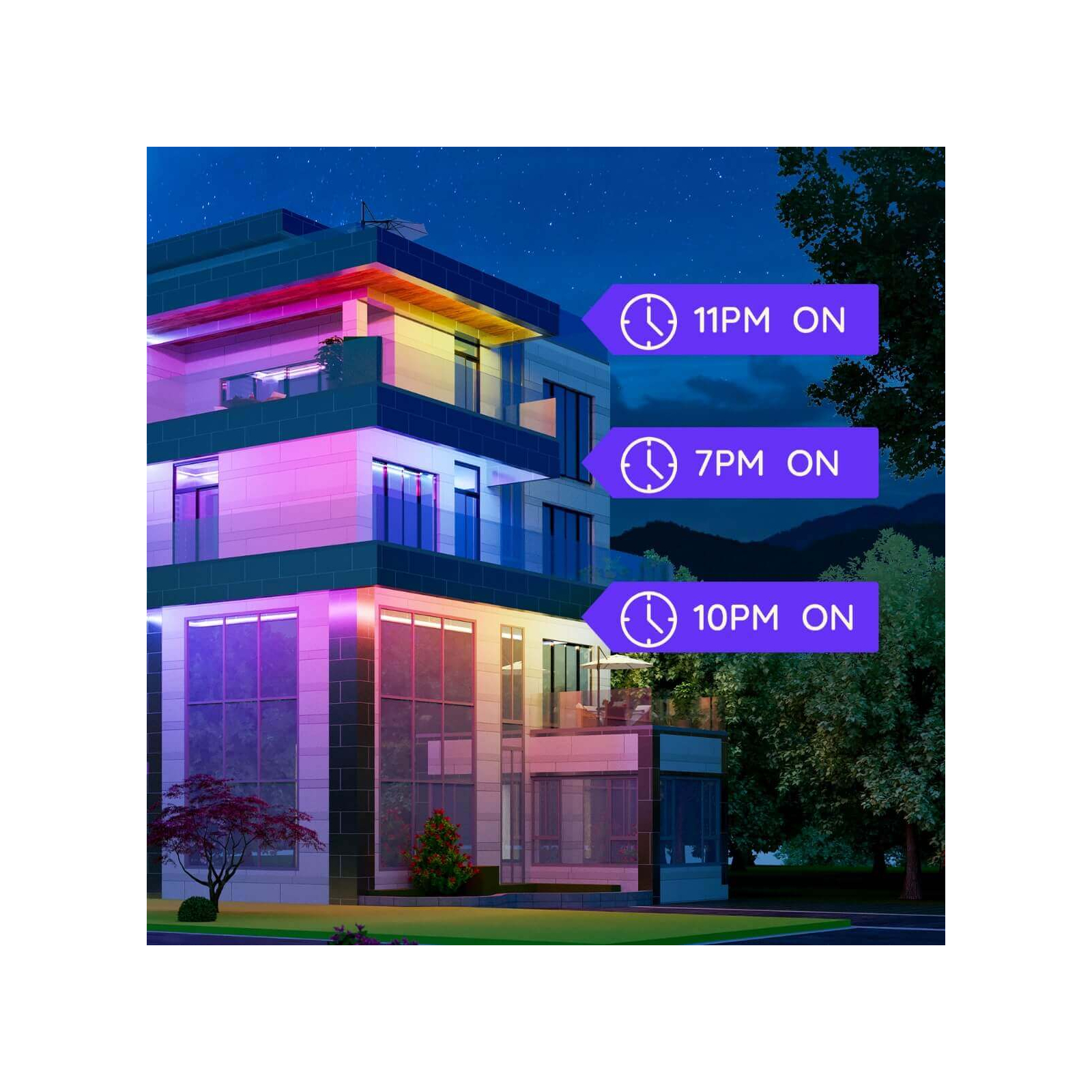 Светодиодная лента Govee Phantasy Outdoor LED RGBIC Strip Lights 10м Білий (H61723D1) изображение 17