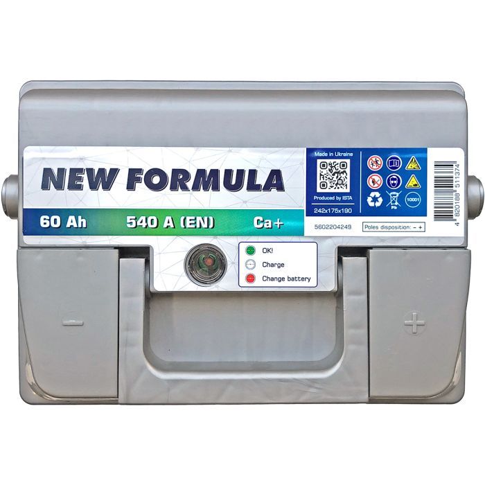 Акумулятор автомобільний NEW FORMULA 60Ah Ев (-/+) 540EN (5602204249) зображення 4