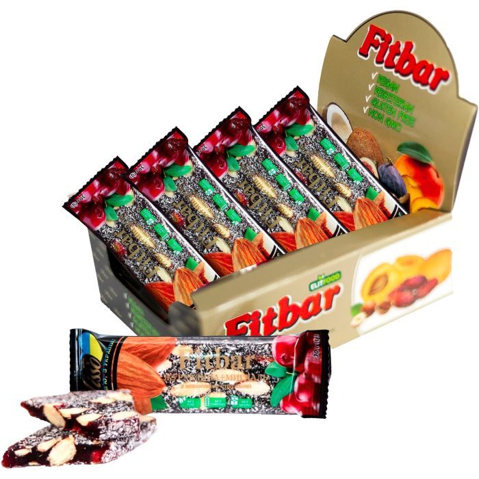Батончик Misso Fitbar Клюква и Миндаль 30 г (4820232570449) изображение 4